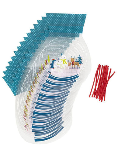 Sacos de Festa Boneco de Neve - Conj. de 15