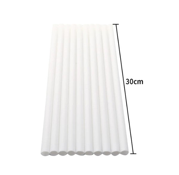 Tubo Plástico Ø 1cm x 30cm para bolo - Conj 4