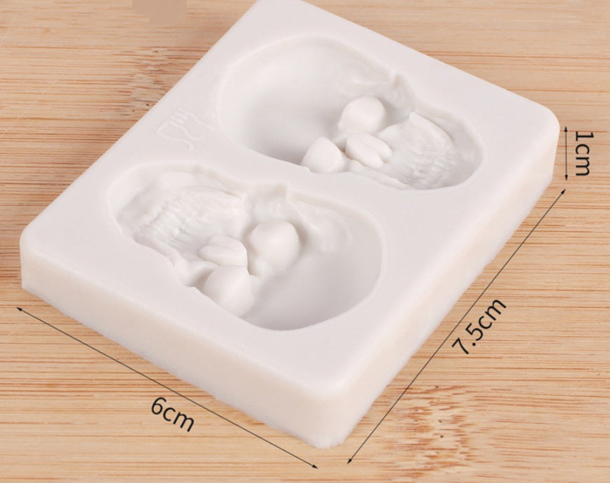 SweetArt Molde Silicone Caveiras 4,5 x 3cm Conj 2