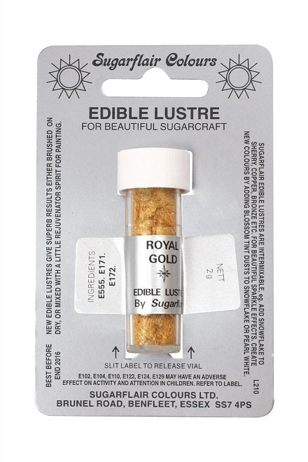 Pó Comestível Lustre Dourado Real (Edible Lustre Royal Gold)