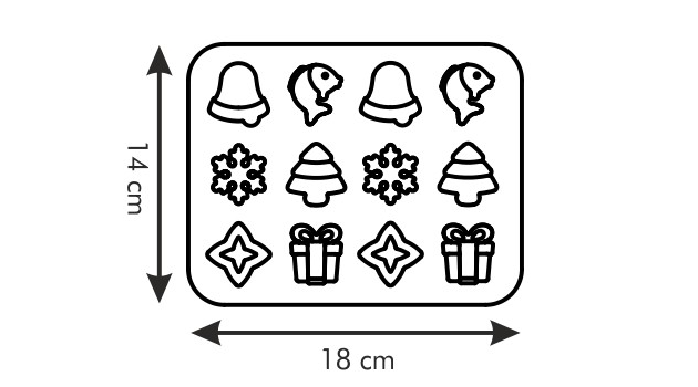 Moldes de Silicone Natalício para Chocolate