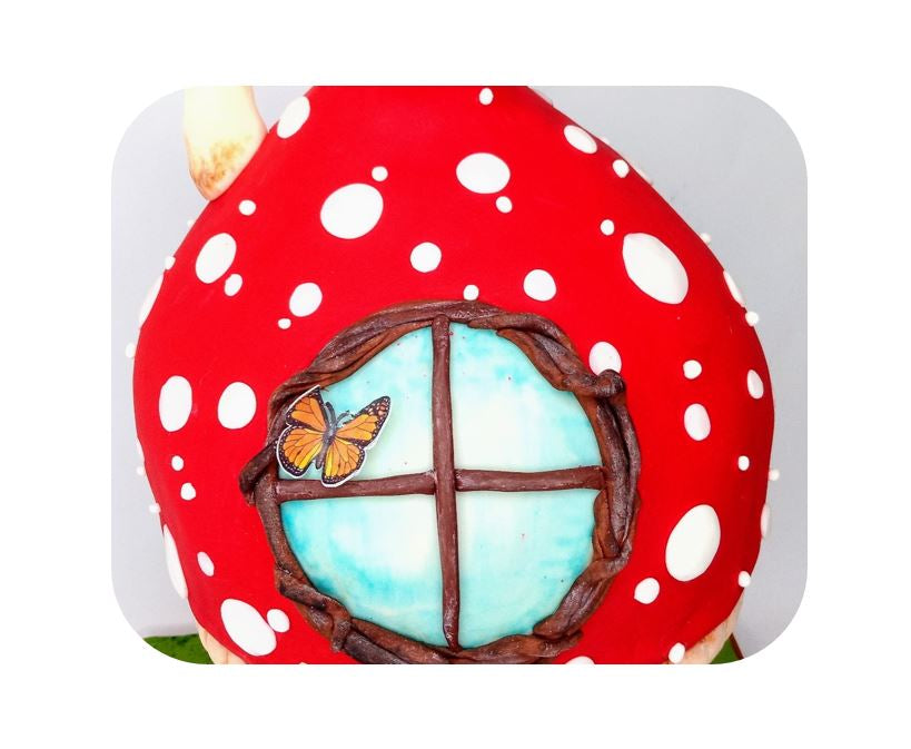 SweetArt Decoração Folha Hóstia Borboletas Tons Quentes - Conj 12