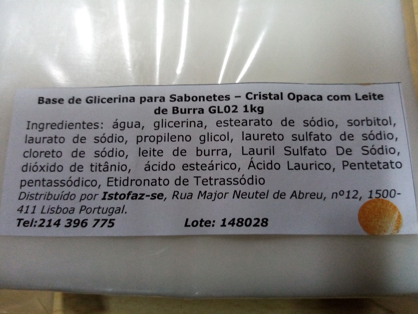 Glicerina Cristal Opaca com Leite de Burra 1kg